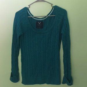 Turquoise sweater from American eagle.